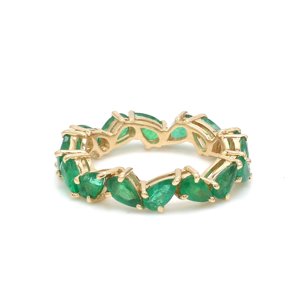 Emerald Pear Zig Zag Ring - qivii