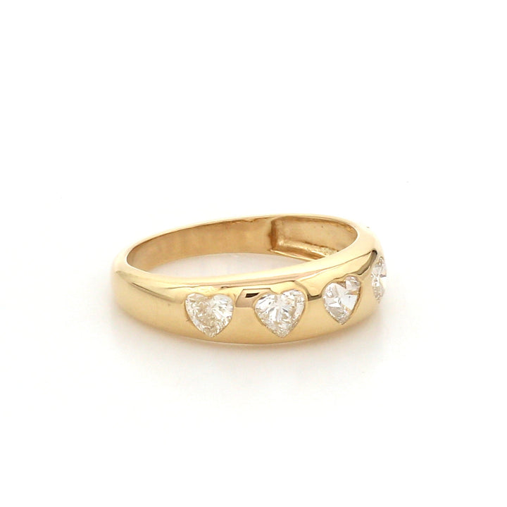 Diamond Five Heart Chunky Ring - qivii
