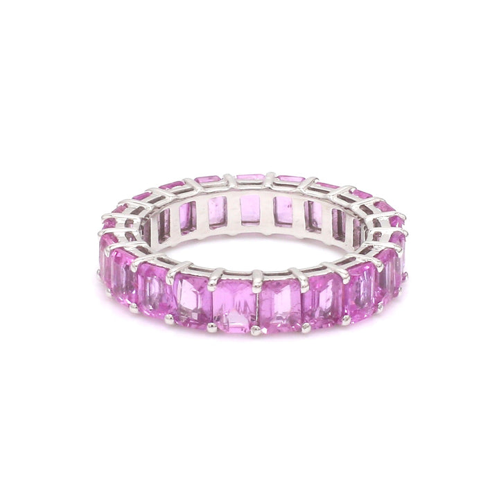 Pink Sapphire Octagon Prong Set Ring - qivii