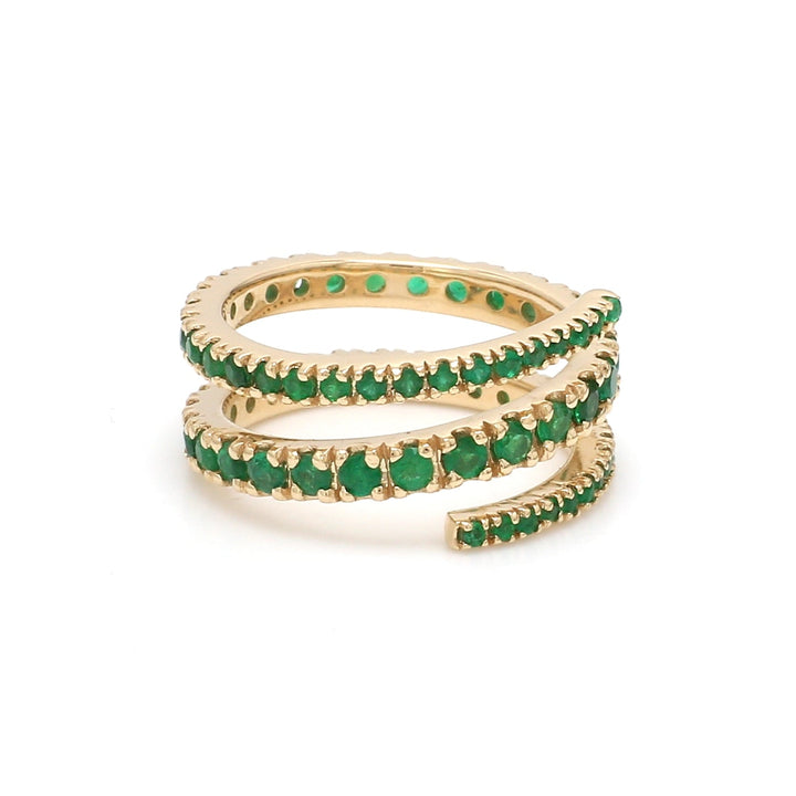Emerald Spiral Ring - qivii