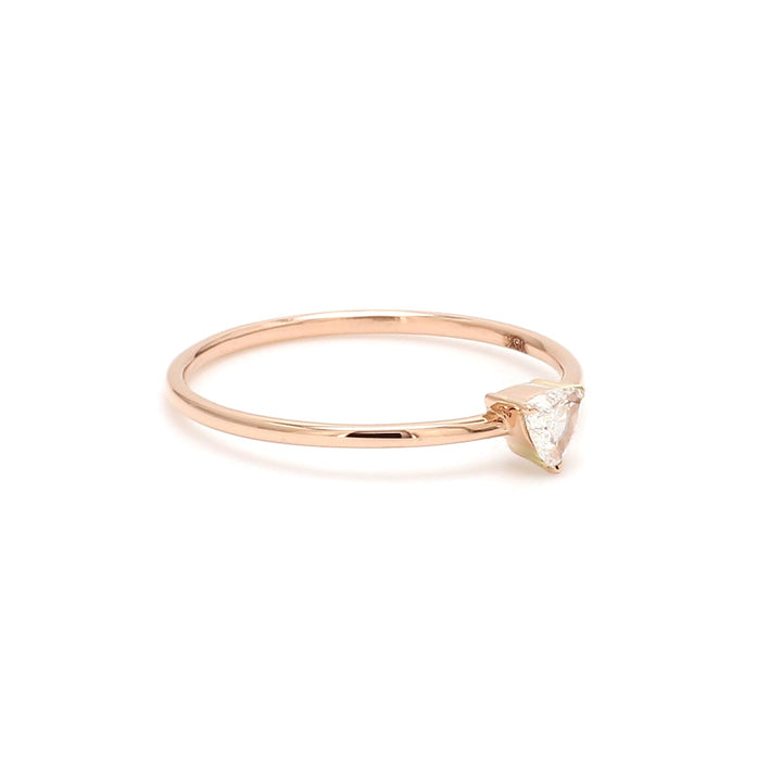 Diamond Trillion Solitaire Ring - qivii