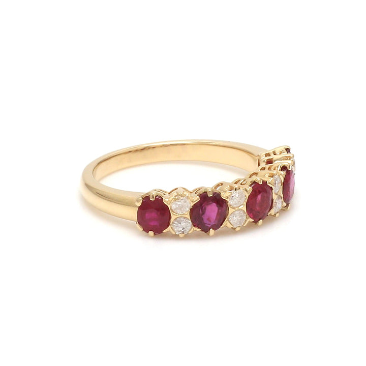 Ruby Diamond Vintage Style Ring - qivii