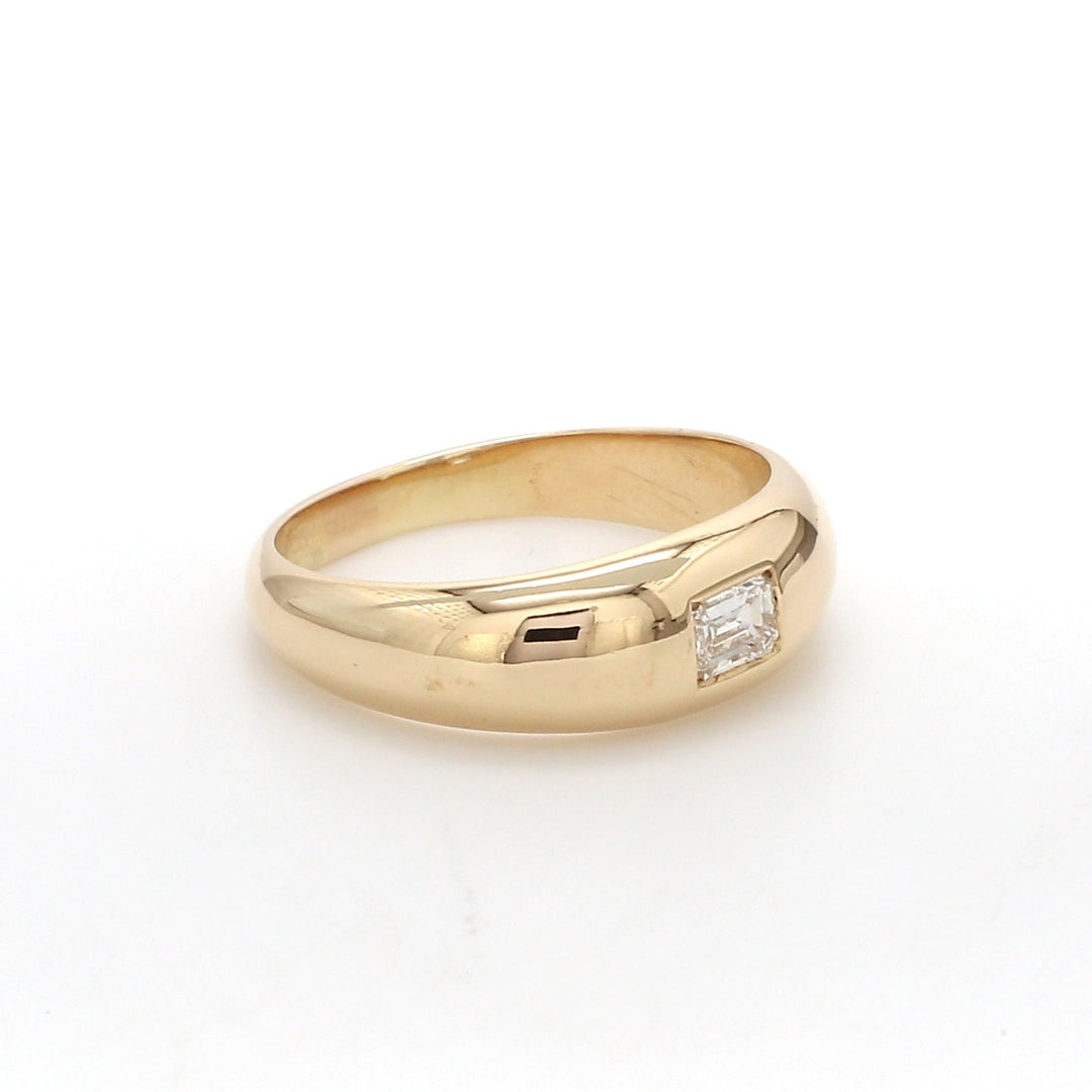 Emerald Cut Diamond Gypsy Ring - qivii