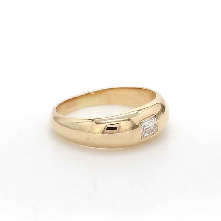 Emerald Cut Diamond Gypsy Ring - qivii