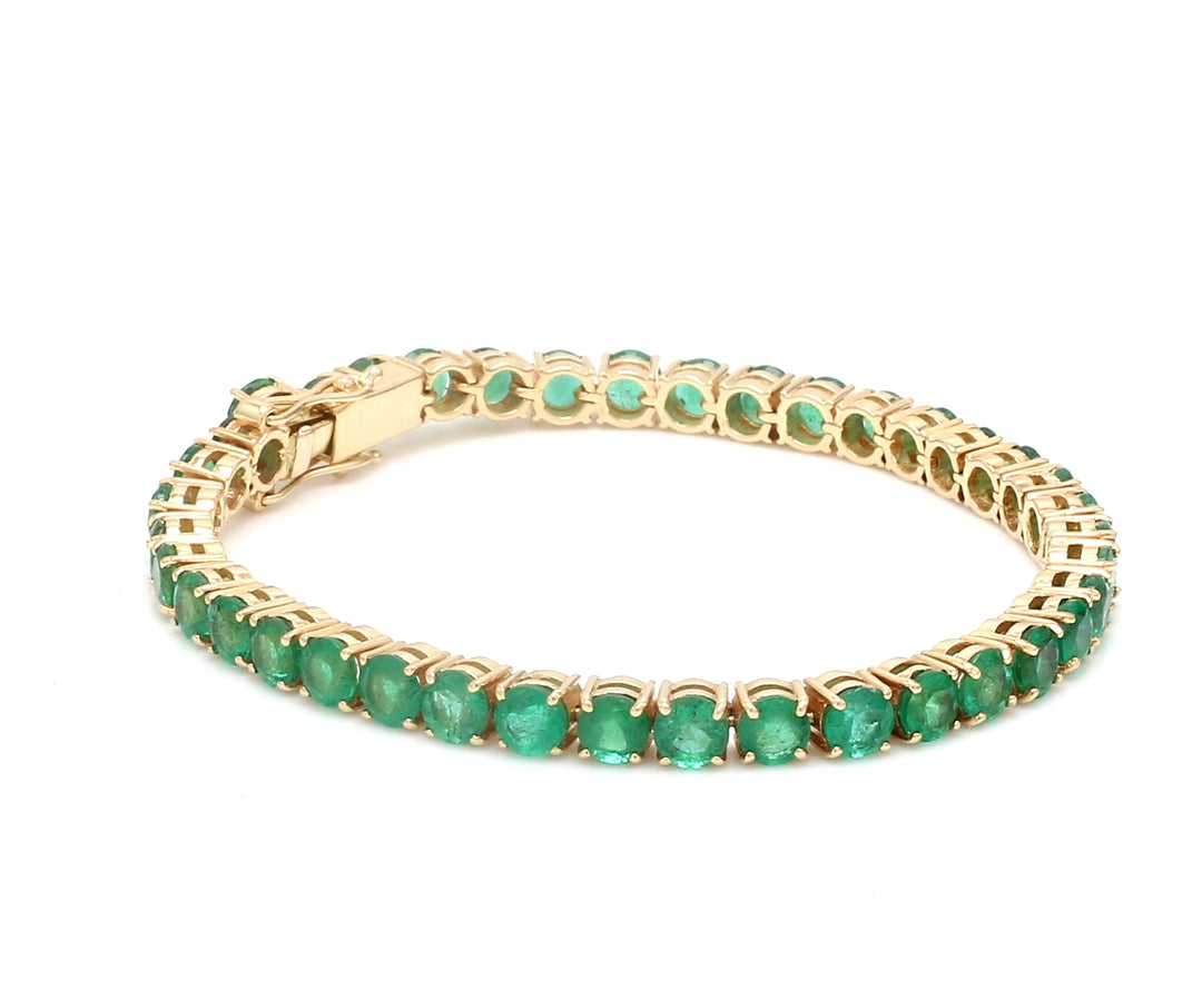 Emerald 4MM Round Tennis Bracelet - qivii