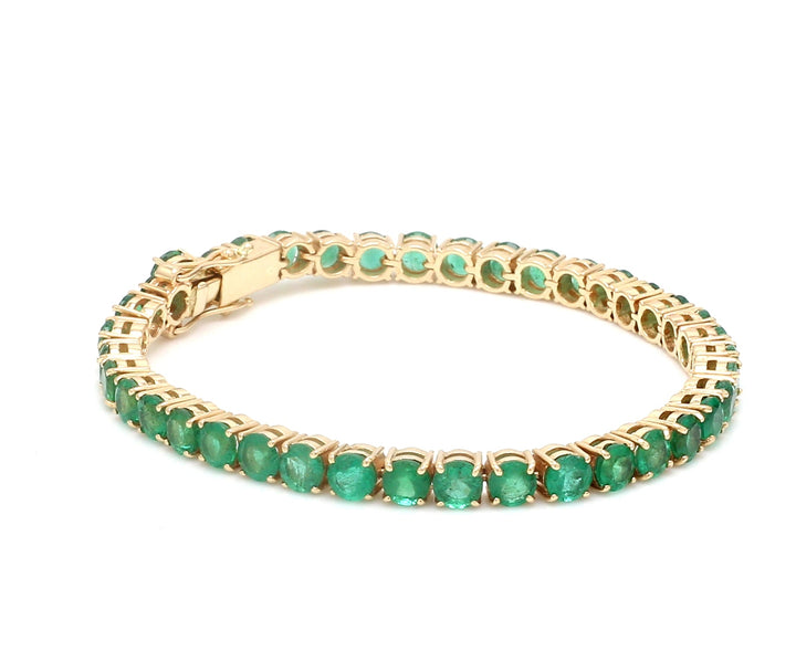 Emerald 4MM Round Tennis Bracelet - qivii