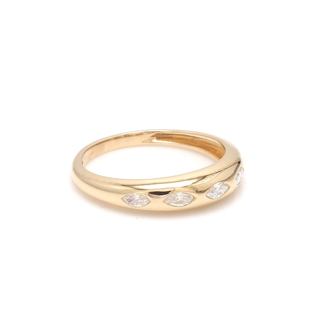 Diamond Marquise Mini Chunky Ring - qivii