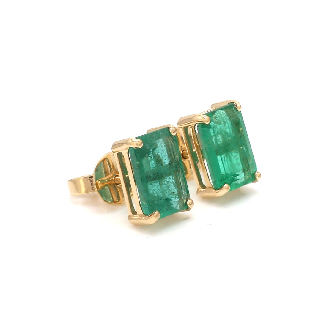 Emerald Octagon 2CTW Studs Studs - qivii