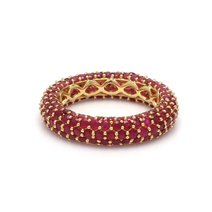 Ruby Pave Set Inside Out Ring - qivii