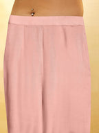 Peach Georgette palazzo Salwar Suit With Dupatta