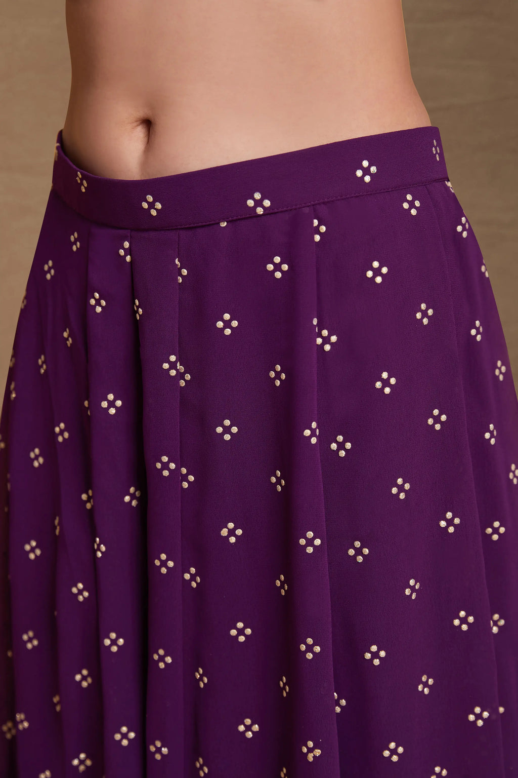 Light Purple Silk With Handwork Co-ord Set