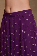 Light Purple Silk With Handwork Co-ord Set