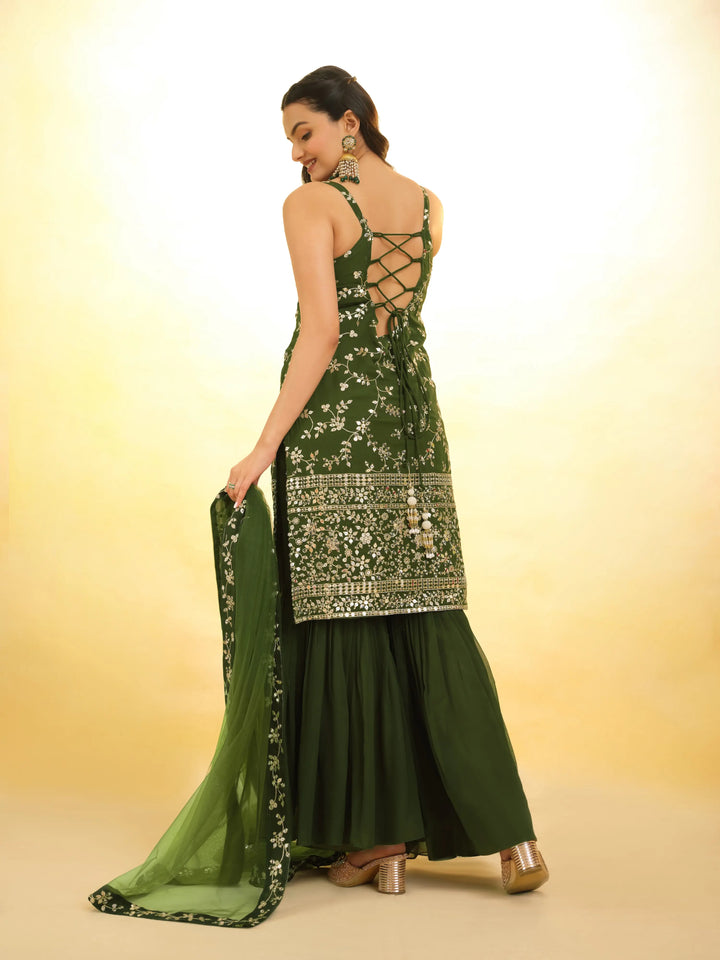 Rangoon Green Georgette Salwar Suit - qivii