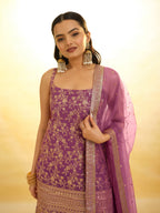 Twilight Lavender Georgette  Salwar Suit With Dupatta