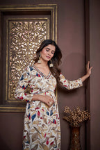 Green Handwork Kurta Set with Pant & Dupatta