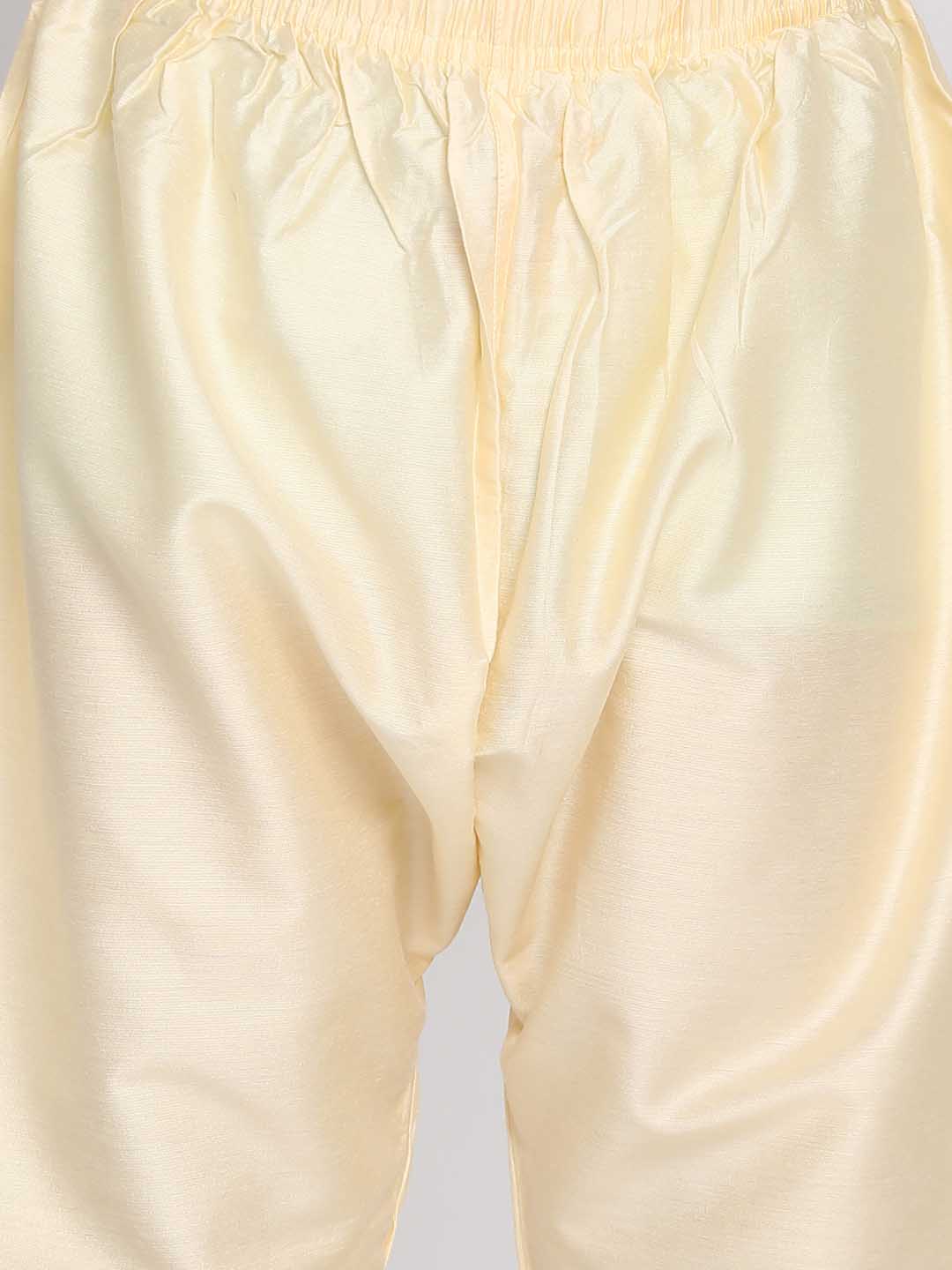 VASTRAMAY Boys Black Indo Western Jacket With Kurta And Pyjama Set - qivii