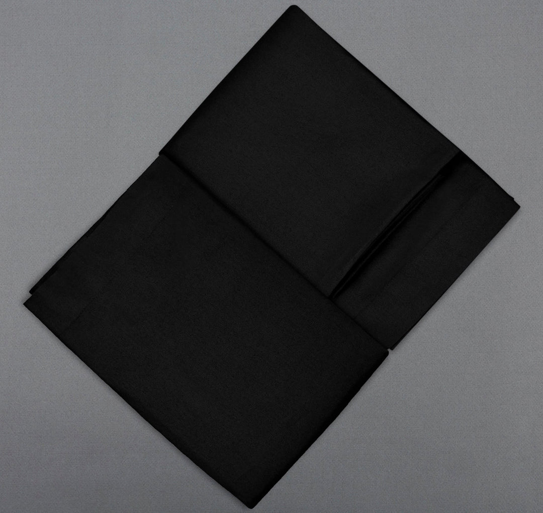 Boys' Black Viscose Kurta Lungi And Safa set - qivii