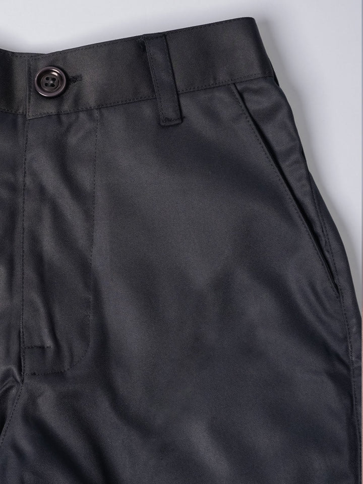 VASTRAMAY Boys' Black Open Indowestern set - qivii