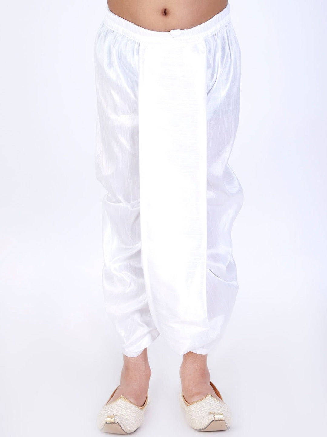 VASTRAMAY Boys White Solid Dhoti Pants - qivii