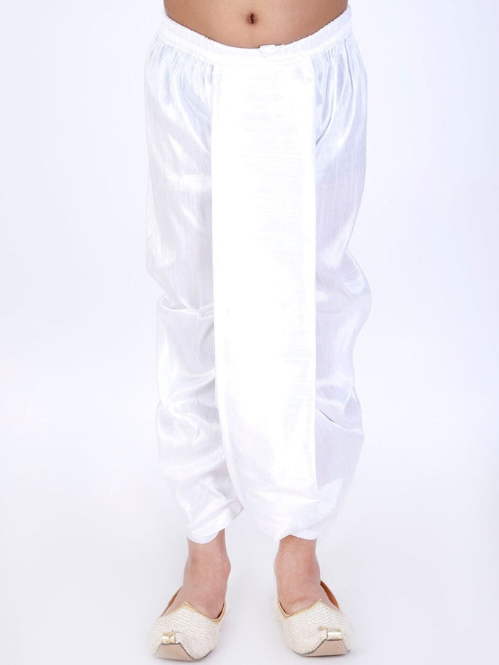 VASTRAMAY Boys White Solid Dhoti Pants - qivii