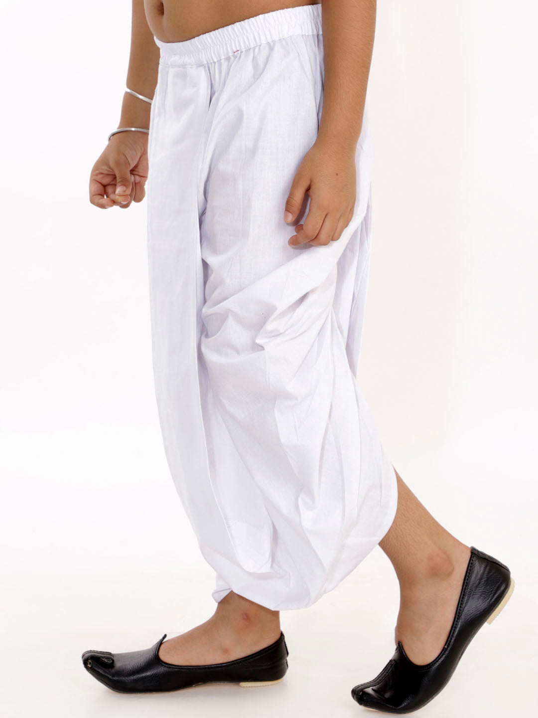VASTRAMAY Boys Pure Cotton White Dhoti - qivii