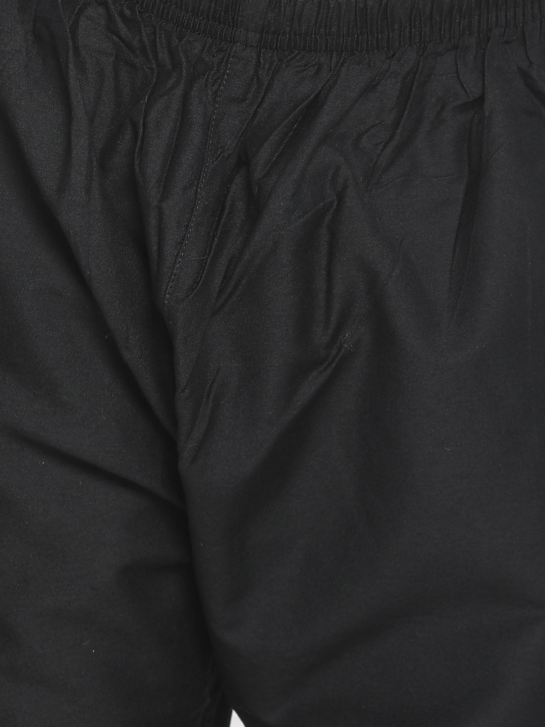 VASTRAMAY Boys' Orange And Black Jacket, Kurta and Pyjama Set - qivii