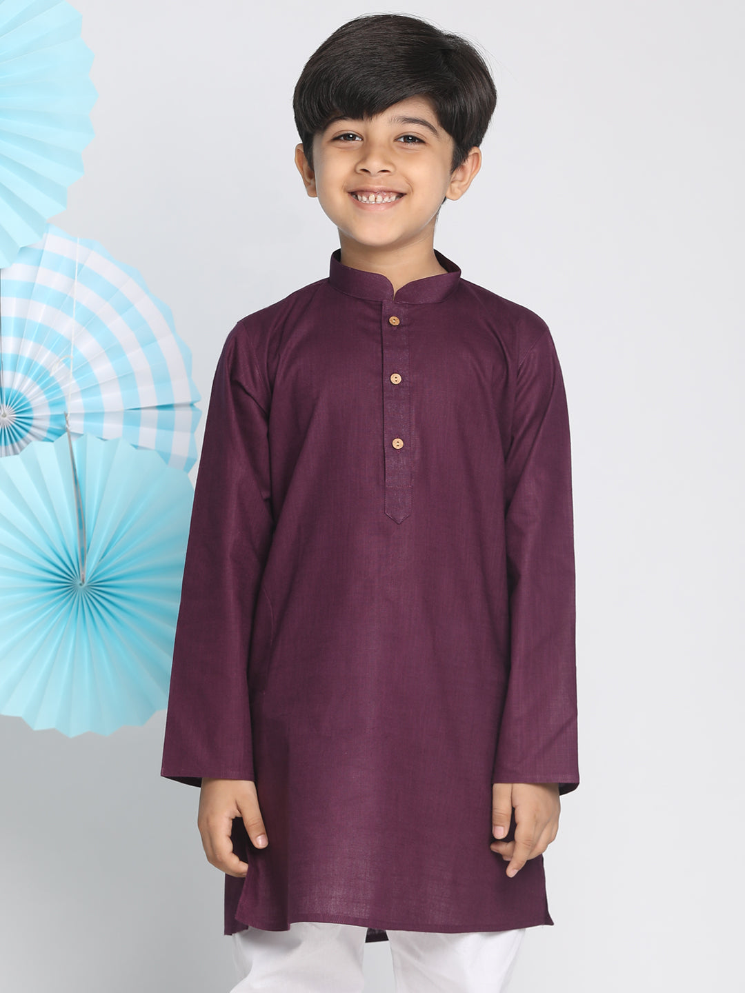 Vastramay Boys Purple Kurta - qivii