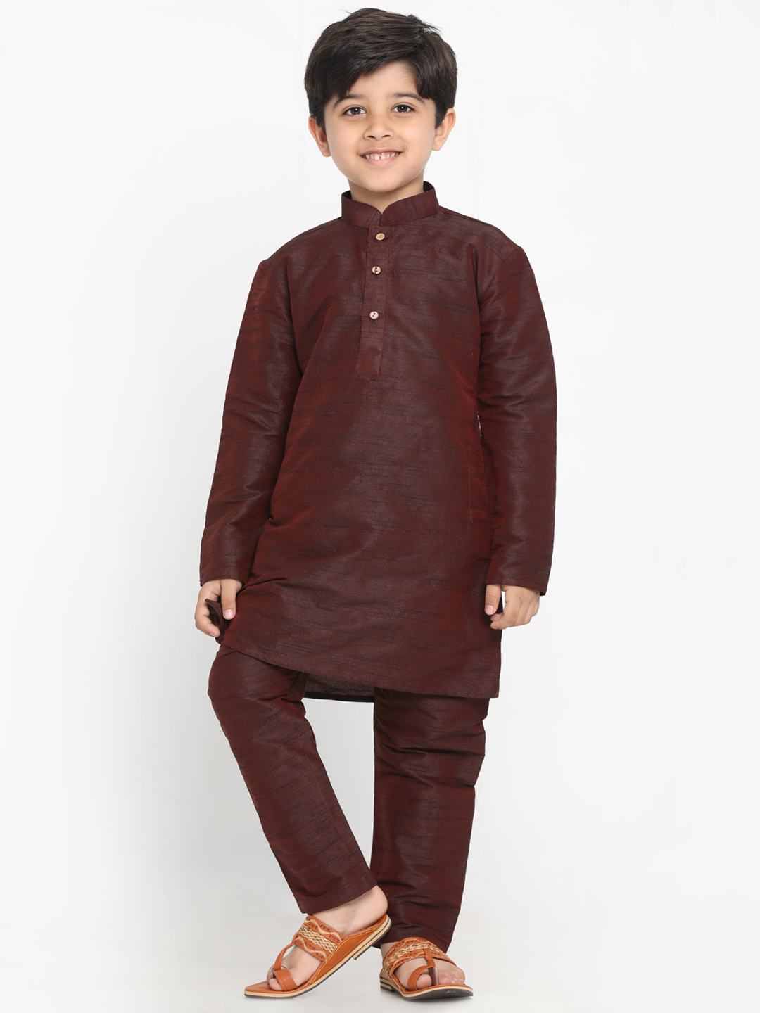 VASTRAMAY Boys Silk Blend Kurta and Pyjama Set - qivii