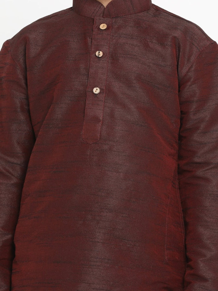 VASTRAMAY Boys Silk Blend Kurta and Pyjama Set - qivii