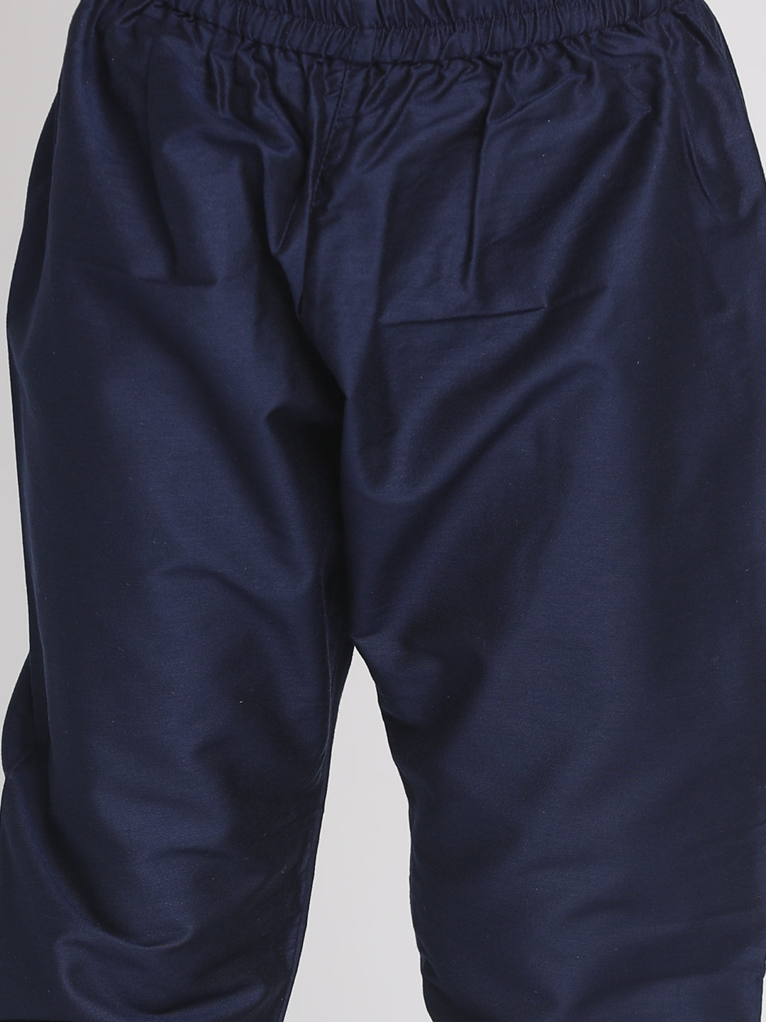 VASTRAMAY Boys' Lavender And Navy Blue Jacquard Kurta Pyjama Set - qivii