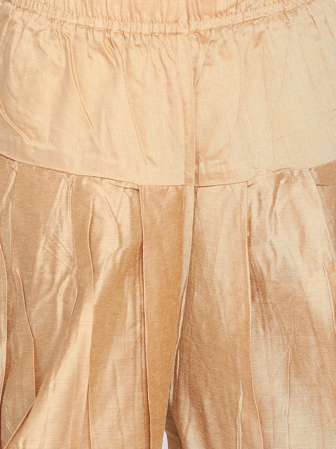 VASTRAMAY Boys' Maroon Bandhni Print Kurta And Rose Gold Patiala Set - qivii