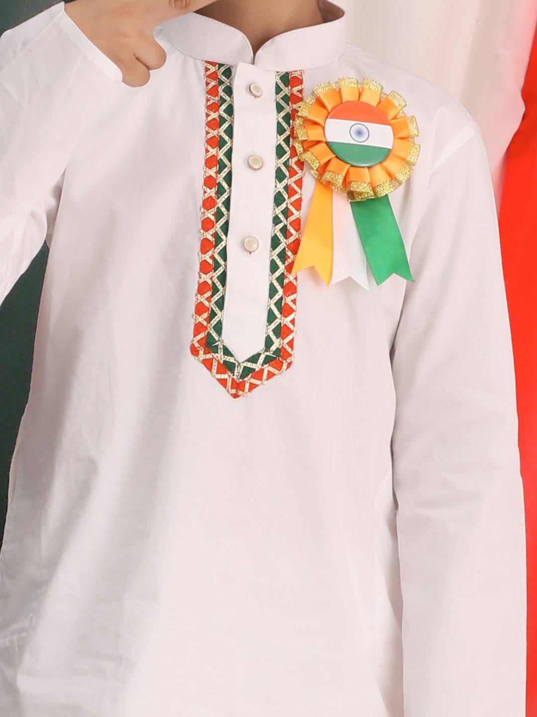 VASTRAMAY Boy's Republic Day Special Kurta Pyjama Set - qivii