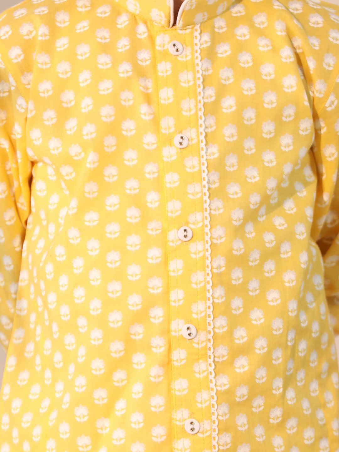 VASTRAMAY Boys' Yellow Kurta Pyjama Set - qivii