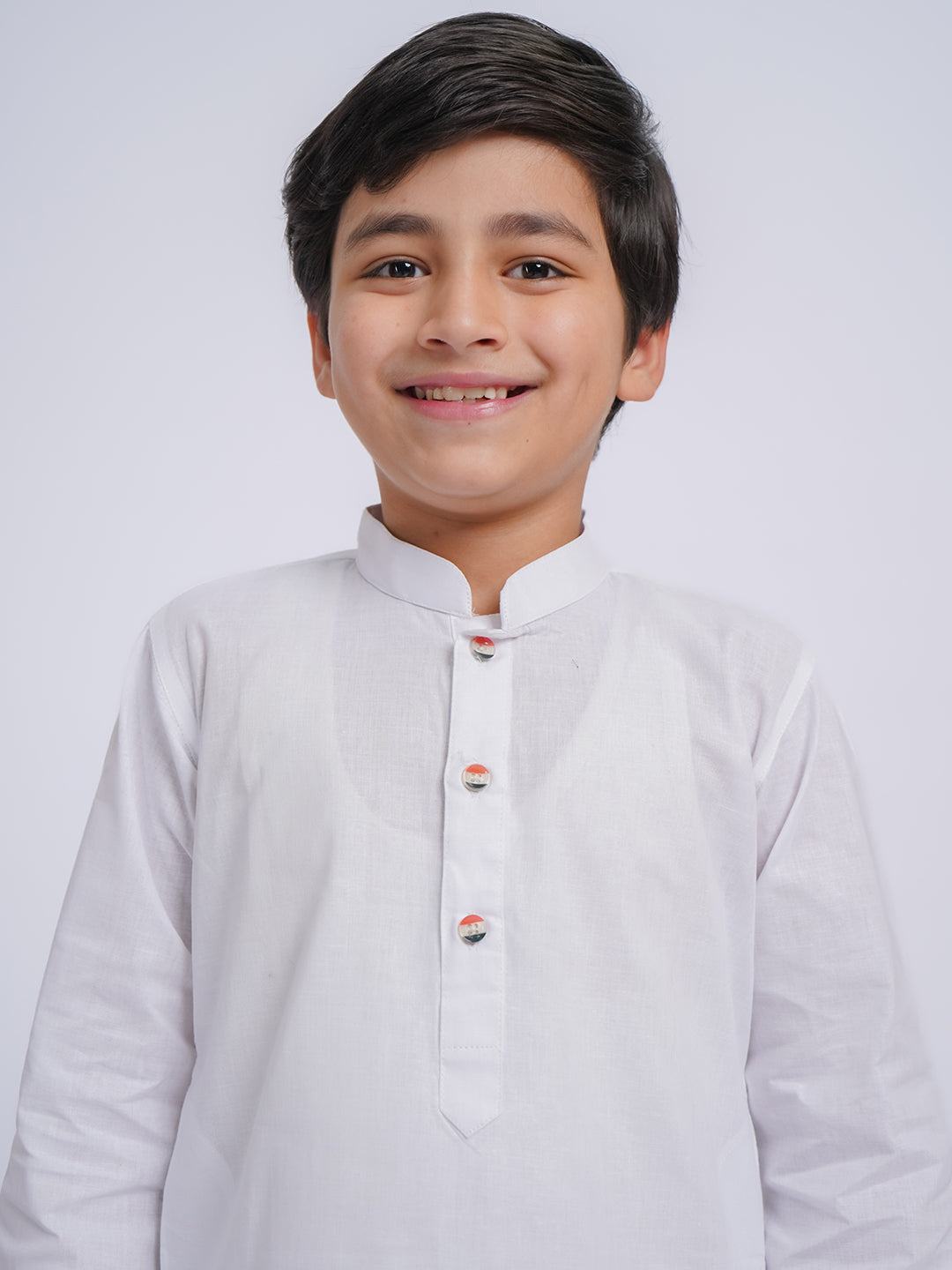 VASTRAMAY Boys' White Kurta And Pyjama And Dupatta Set - qivii
