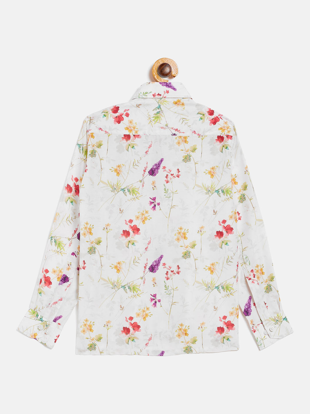 VASTRAMAY Boys' Multicolored-Base-Cream Ethnic Shirt - qivii