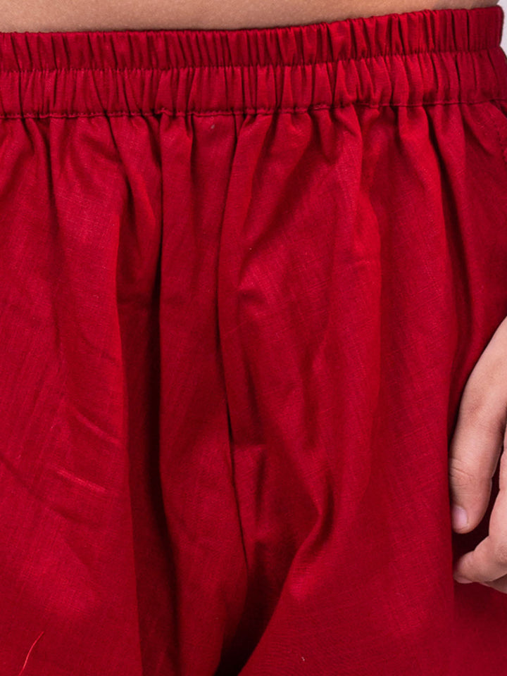 VASTRAMAY Girls Black And Maroon Dhoti Kurta Set - qivii