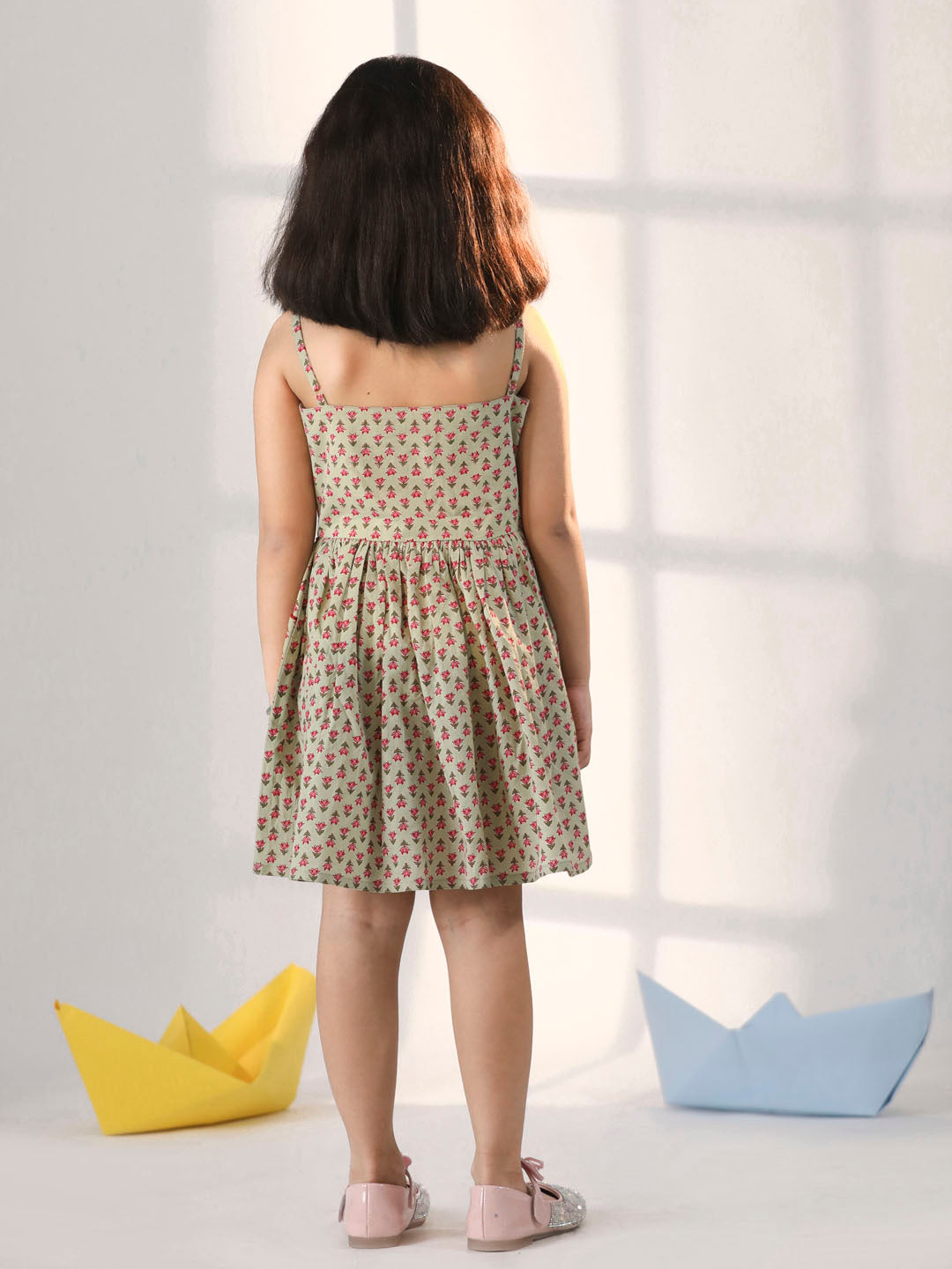 VASTRAMAY Girls' Mint Green Dress - qivii