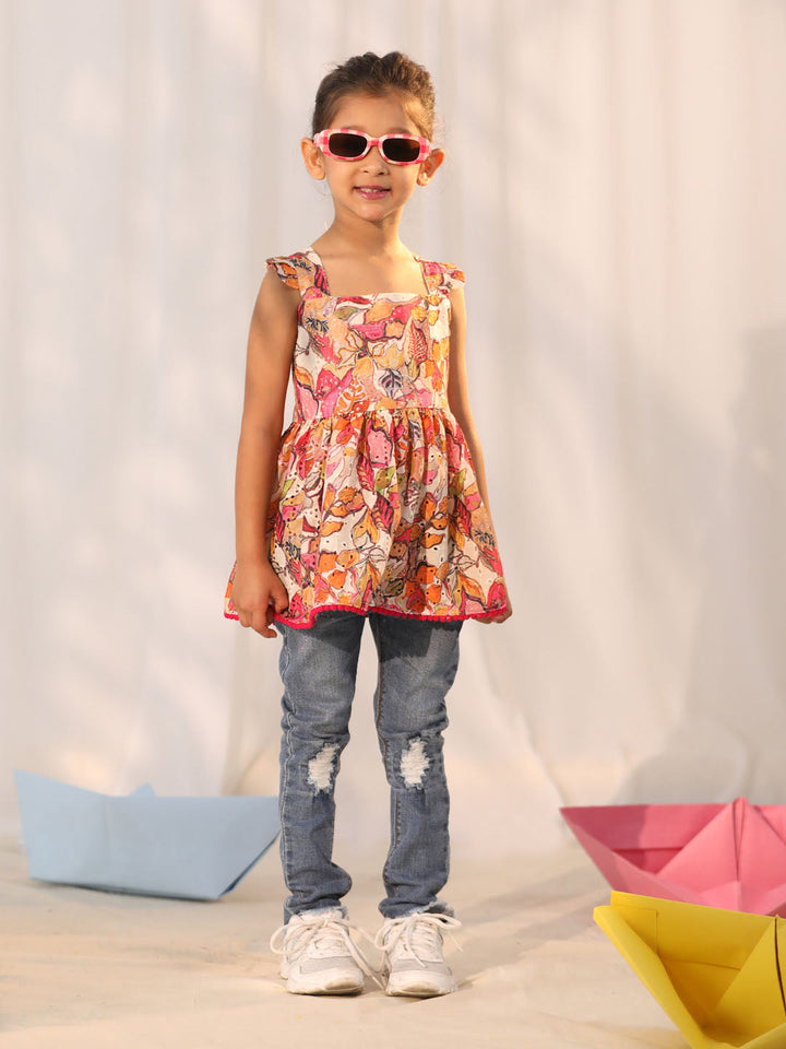 VASTRAMAY Girls' Multi color Tunic - qivii