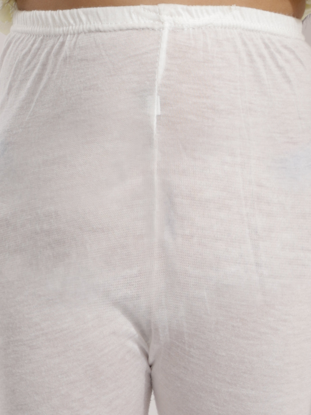 VASTRAMAY Girl's Green Pure Cotton Chikankari Kurta With Leggings - qivii