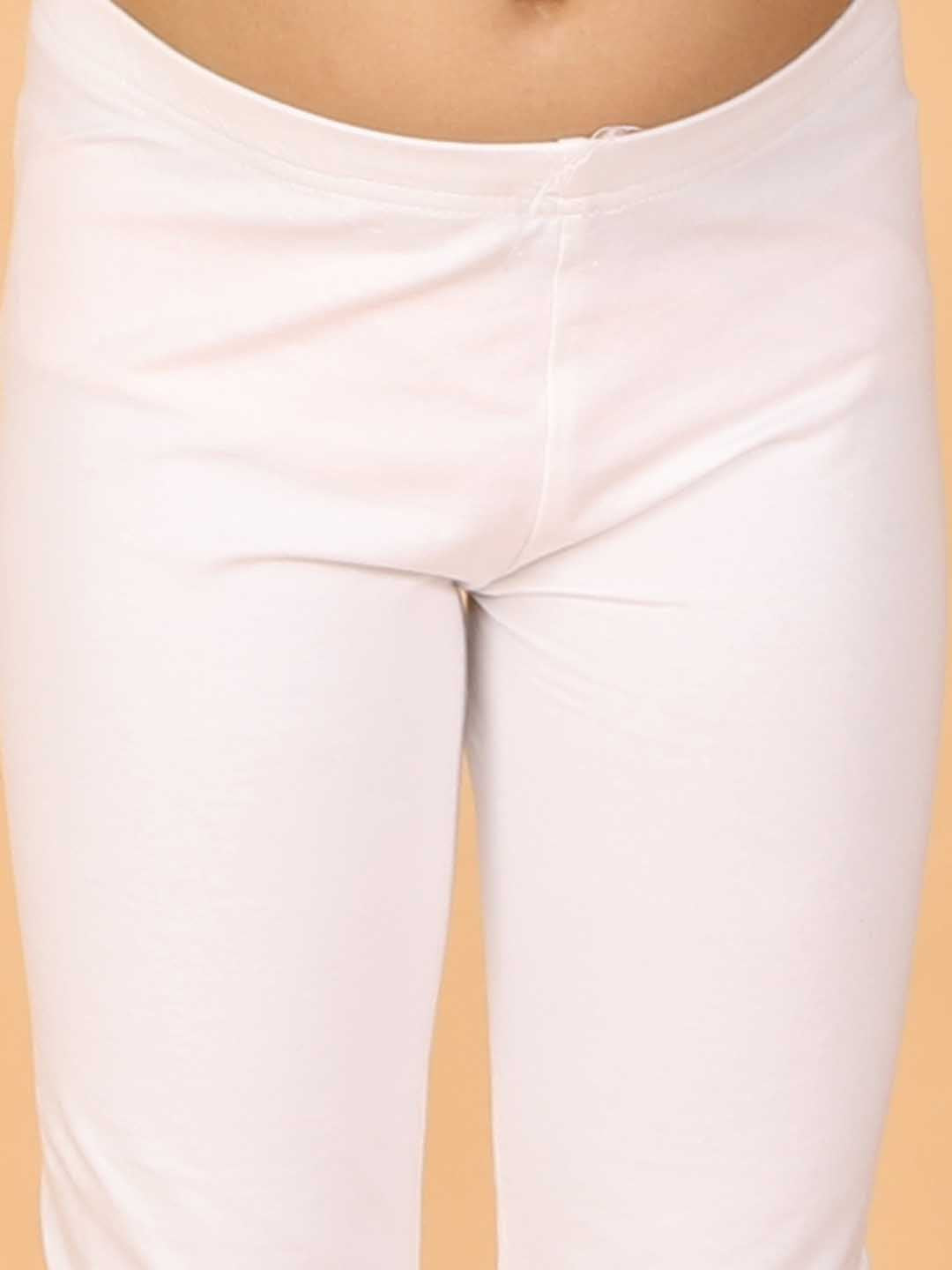 VASTRAMAY Girls Yellow Pure Cotton Chikankari Kurta With Leggings - qivii