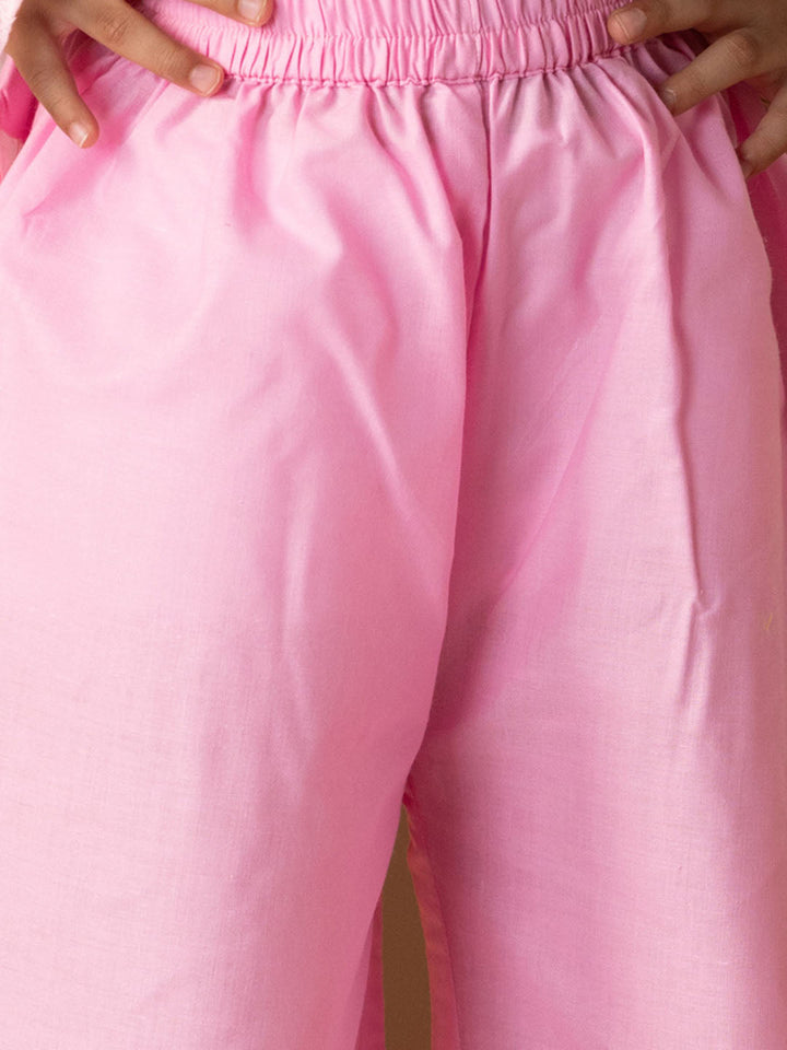 VASTRAMAY Girls' Multicolour Kurta Palazzo Set - qivii