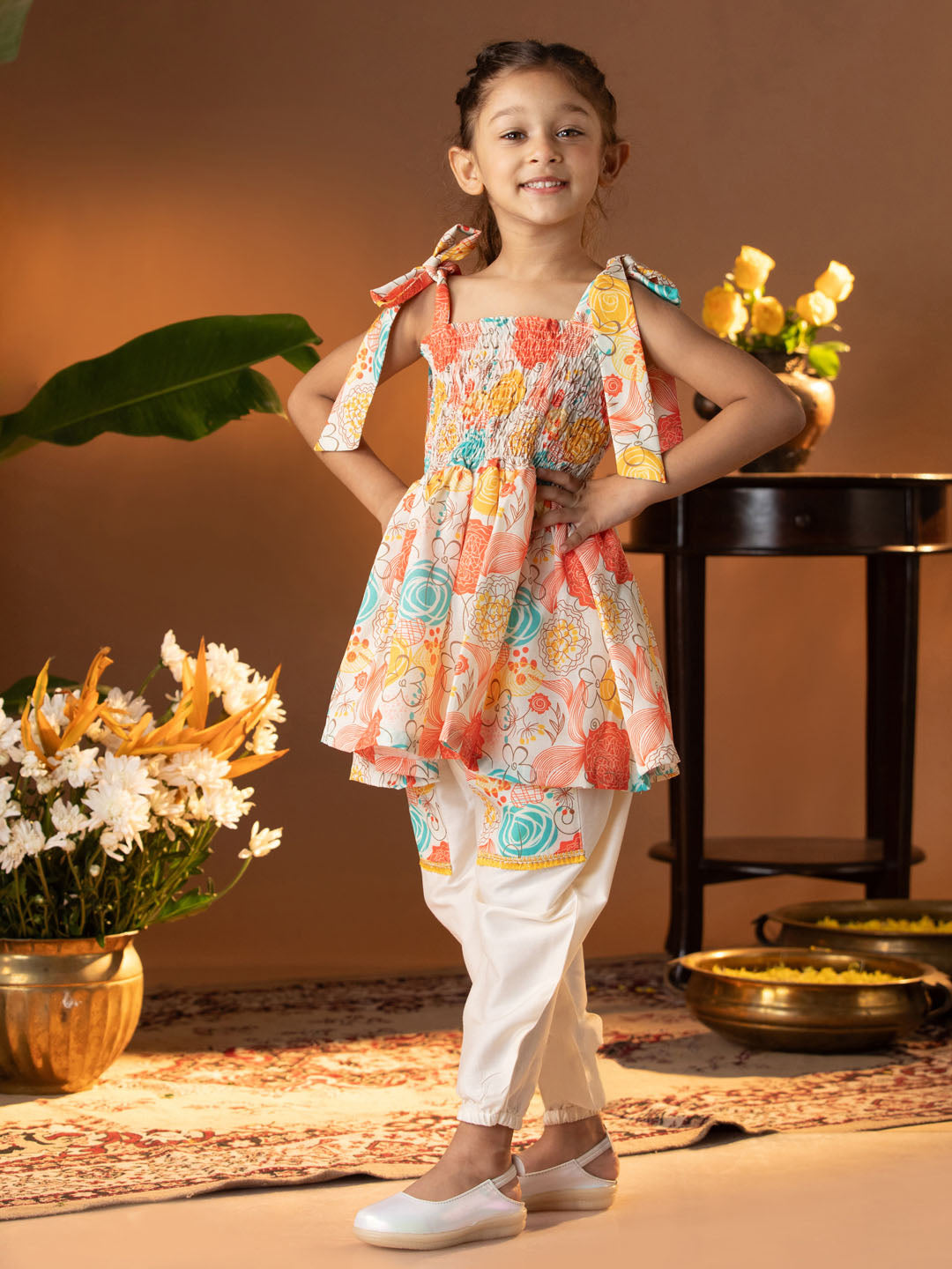 VASTRAMAY Girls' Multicolour Kurta And Patiala - qivii