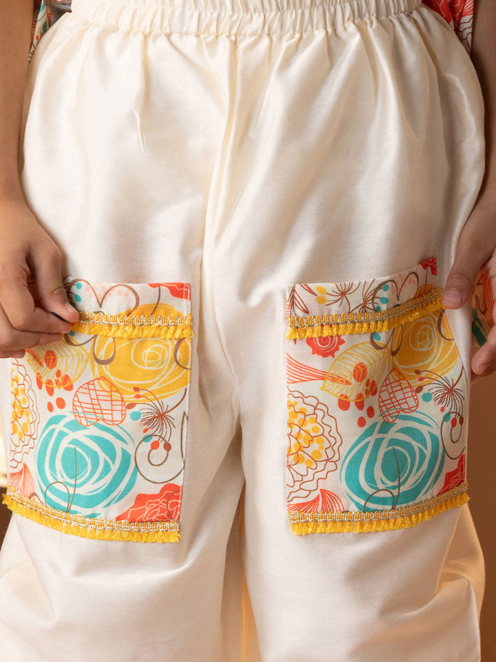 VASTRAMAY Girls' Multicolour Kurta And Patiala - qivii