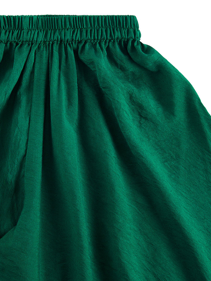 VASTRAMAY Girls' Green Kurta Palazzo Set - qivii