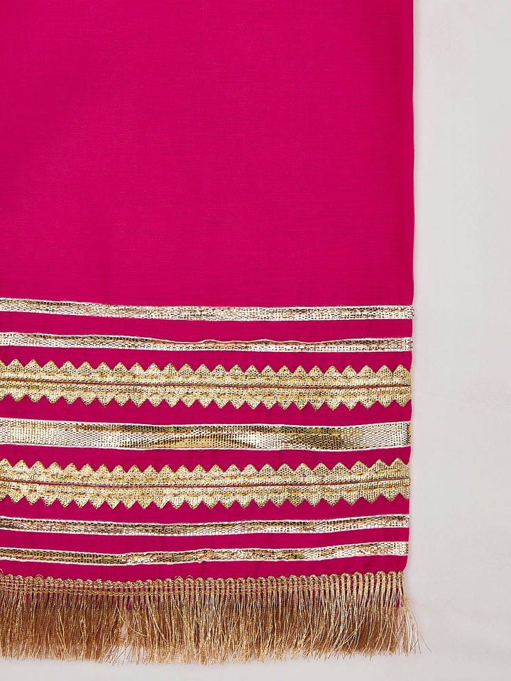 VASTRAMAY Girls' Kurta Set With Dupatta - qivii