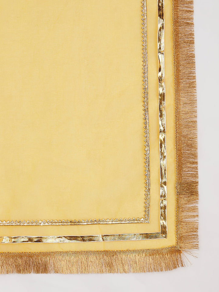 VASTRAMAY Girls' Kurta Set With Dupatta - qivii