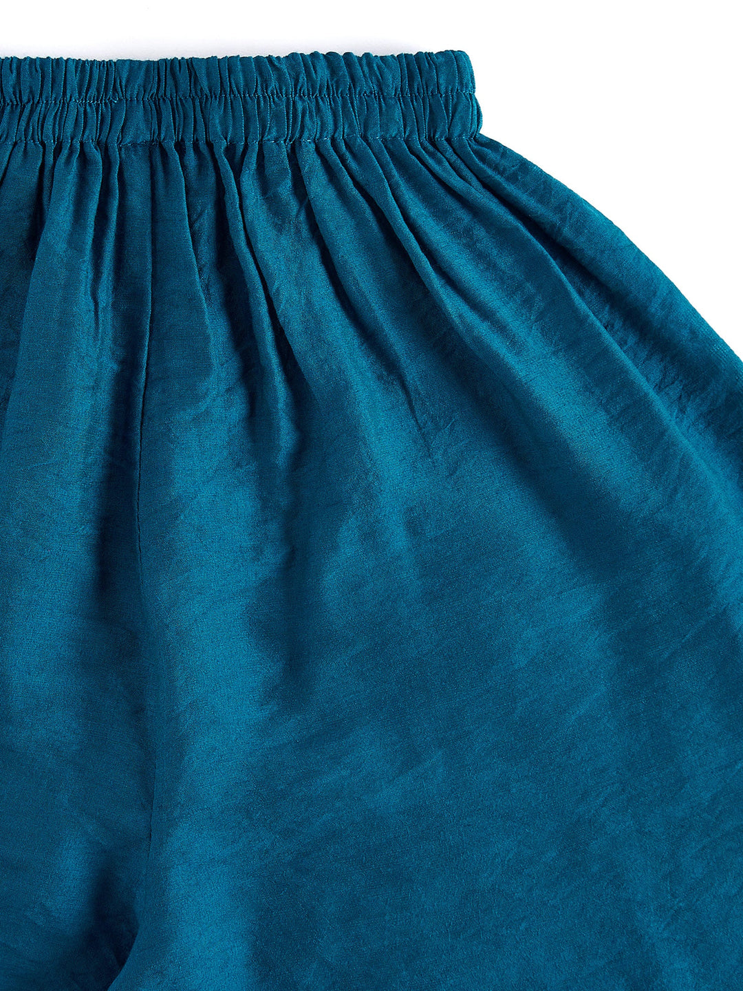 VASTRAMAY Girls' Turquoise Blue Kurta Palazzo Set - qivii