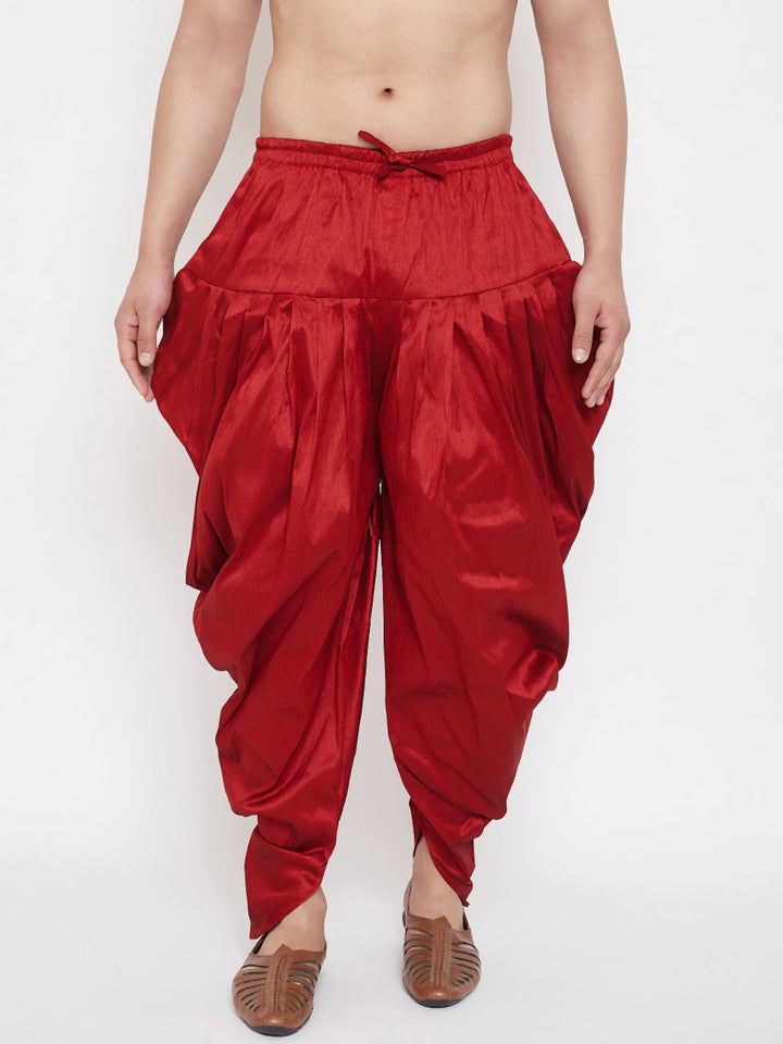 Men's Maroon Dhoti Pants