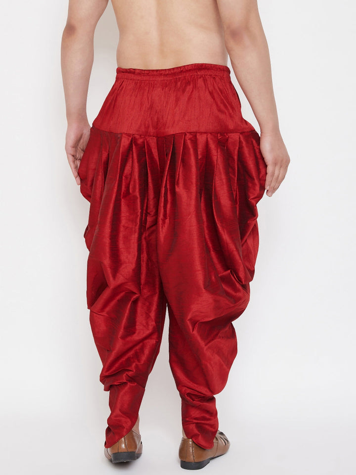 Men's Maroon Dhoti Pants