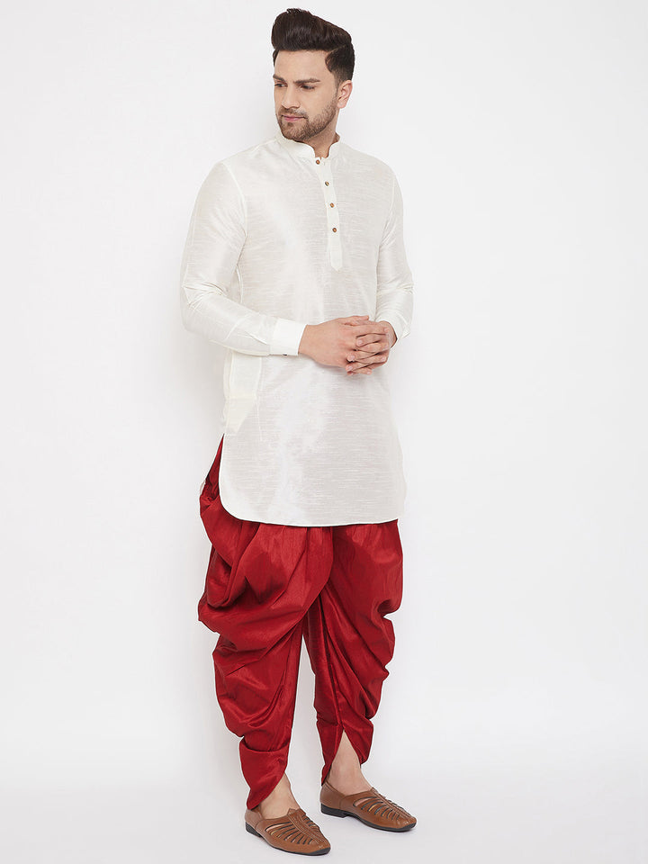 Men's Maroon Dhoti Pants